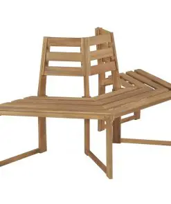 vidaXL Tree Bench Half-hexagonal 160 cm Solid Acacia Wood