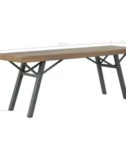 vidaXL Garden Bench 120 cm Solid Acacia Wood