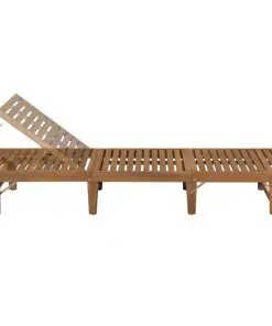 vidaXL Folding Sun Lounger Solid Acacia Wood