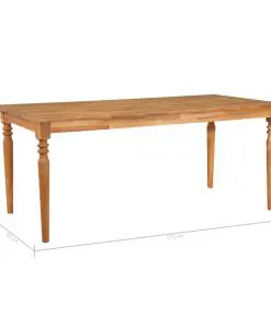 vidaXL Garden Table 170x90x75 cm Solid Acacia Wood