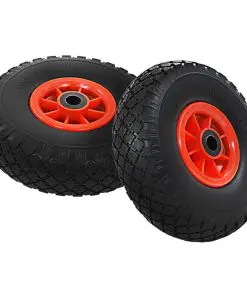 vidaXL Sack Truck Wheels 2 pcs Solid PU 3.00-4