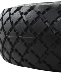 vidaXL Sack Truck Wheels 2 pcs Solid PU 3.00-4