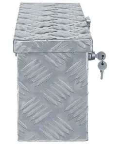 vidaXL Aluminium Box 48.5x14x20 cm Silver