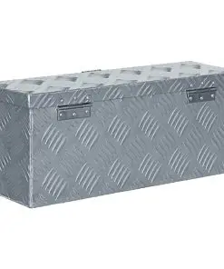 vidaXL Aluminium Box 48.5x14x20 cm Silver