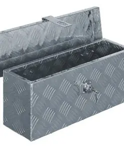 vidaXL Aluminium Box 48.5x14x20 cm Silver