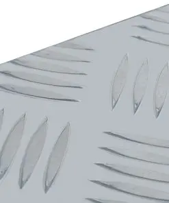 vidaXL Aluminium Box 48.5x14x20 cm Silver