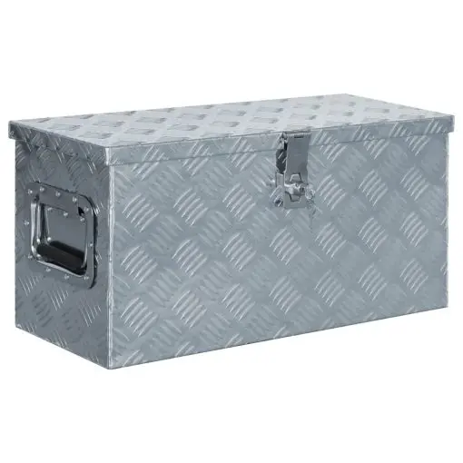 vidaXL Aluminium Box 61.5×26.5×30 cm Silver