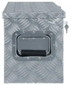 vidaXL Aluminium Box 61.5×26.5×30 cm Silver