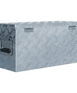 vidaXL Aluminium Box 61.5×26.5×30 cm Silver
