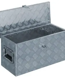 vidaXL Aluminium Box 61.5×26.5×30 cm Silver