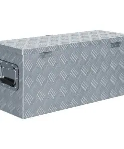 vidaXL Aluminium Box 76.5x265x33 cm Silver