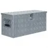 vidaXL Aluminium Box 80x30x35 cm Silver vidaXL Aluminium Box 80x30x35 cm Silver