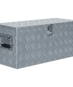 vidaXL Aluminium Box 80x30x35 cm Silver