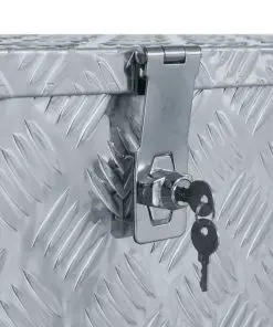 vidaXL Aluminium Box 80x30x35 cm Silver