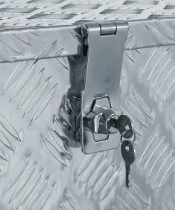 vidaXL Aluminium Box 90.5x35x40 cm Silver