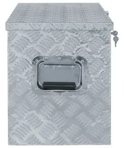 vidaXL Aluminium Box 90.5x35x40 cm Silver