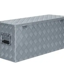 vidaXL Aluminium Box 90.5x35x40 cm Silver