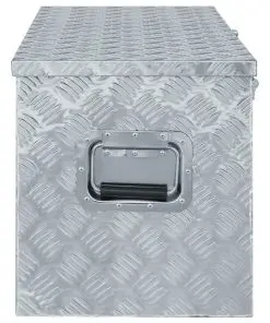 vidaXL Aluminium Box 110.5×38.5×40 cm Silver
