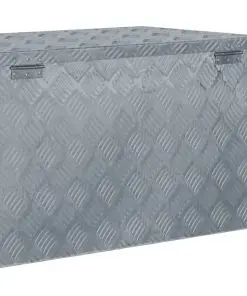 vidaXL Aluminium Box 70x24x42 cm Trapezoid Silver