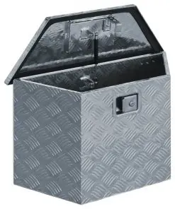 vidaXL Aluminium Box 70x24x42 cm Trapezoid Silver
