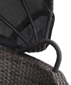 vidaXL Garden Bed with Canopy Grey 200×120 cm Poly Rattan