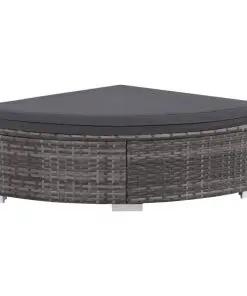 vidaXL 6 Piece Garden Lounge Set with Cushions Poly Rattan Grey