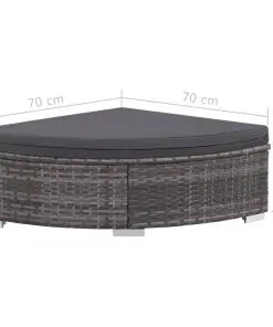 vidaXL 6 Piece Garden Lounge Set with Cushions Poly Rattan Grey