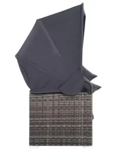 vidaXL 7 Piece Garden Lounge Set with Cushions Poly Rattan Grey