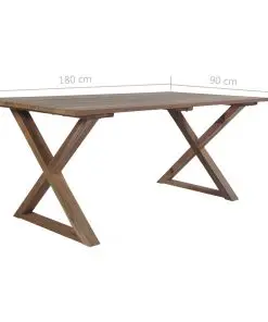 vidaXL Garden Table 180x90x76 cm Solid Reclaimed Teak Wood