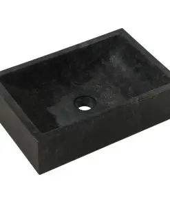 vidaXL Sink 45x30x12 cm Marble Black