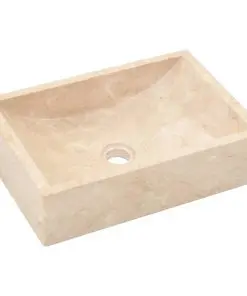 vidaXL Sink 45x30x12 cm Marble Cream