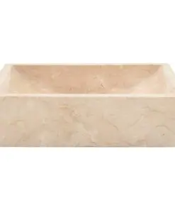 vidaXL Sink 45x30x12 cm Marble Cream