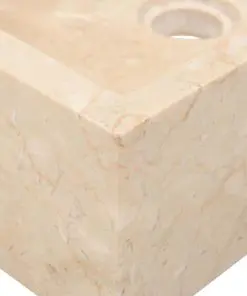 vidaXL Sink 45x30x12 cm Marble Cream