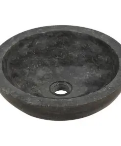 vidaXL Sink 40×12 cm Marble Black