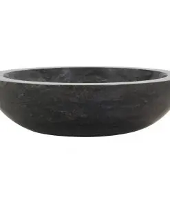 vidaXL Sink 40×12 cm Marble Black