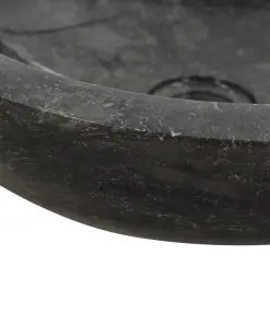 vidaXL Sink 40×12 cm Marble Black