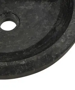 vidaXL Sink 40×12 cm Marble Black