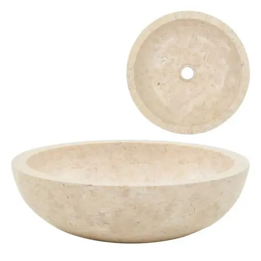 vidaXL Sink 40×12 cm Marble Cream