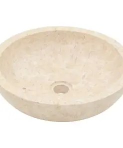 vidaXL Sink 40×12 cm Marble Cream