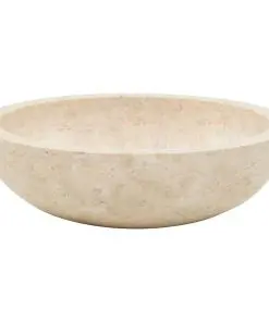 vidaXL Sink 40×12 cm Marble Cream