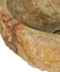 vidaXL Sink 45x35x15 cm Fossil Stone Cream