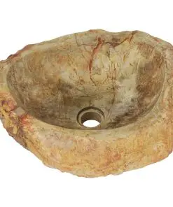vidaXL Sink 45x35x15 cm Fossil Stone Cream