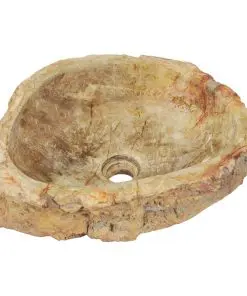vidaXL Sink 45x35x15 cm Fossil Stone Cream