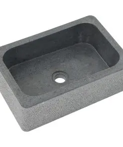vidaXL Sink 45x30x15 cm Riverstone Black