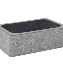 vidaXL Sink 45x30x15 cm Riverstone Black