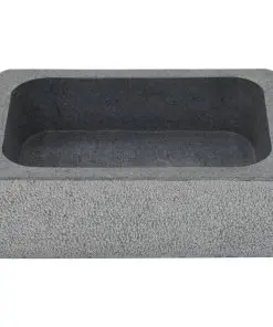 vidaXL Sink 45x30x15 cm Riverstone Black