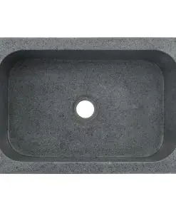 vidaXL Sink 45x30x15 cm Riverstone Black