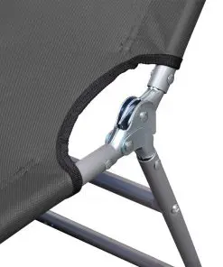 vidaXL Foldable Sunlounger with Adjustable Backrest Grey