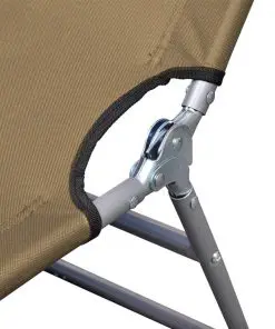 vidaXL Foldable Sunlounger with Adjustable Backrest Taupe