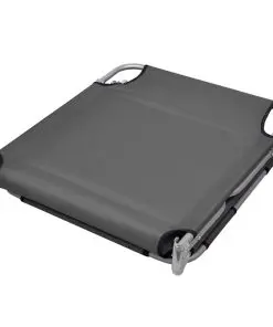vidaXL Foldable Sunlounger with Head Cushion Adjustable Backrest Grey